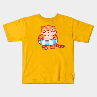 Tiger with a floater Kids T-Shirt